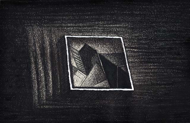 okvir; ilustracija z ogljem #I10