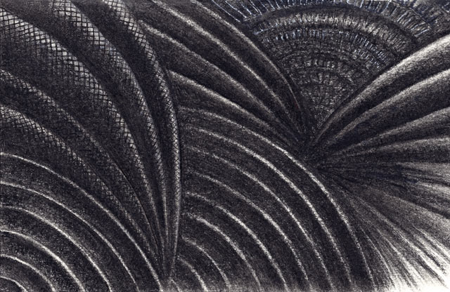 Odmev; ilustracija oglje #I07